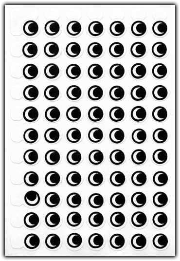 Printed Stick On Eyes - Small - 385 count