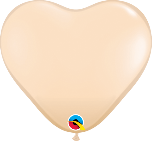 6 inch Heart Modelling Balloons Blush - 100 count